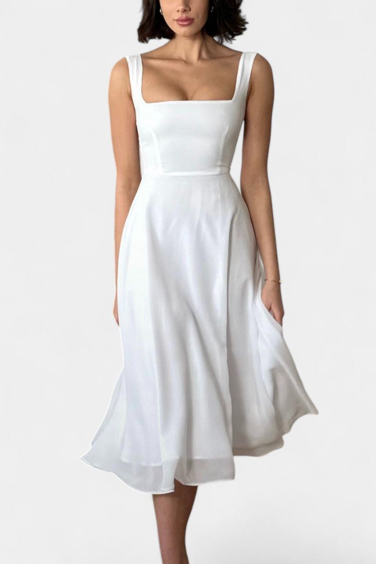 Mary | Sleeveless Fit and Flare A-Line Midi Dress