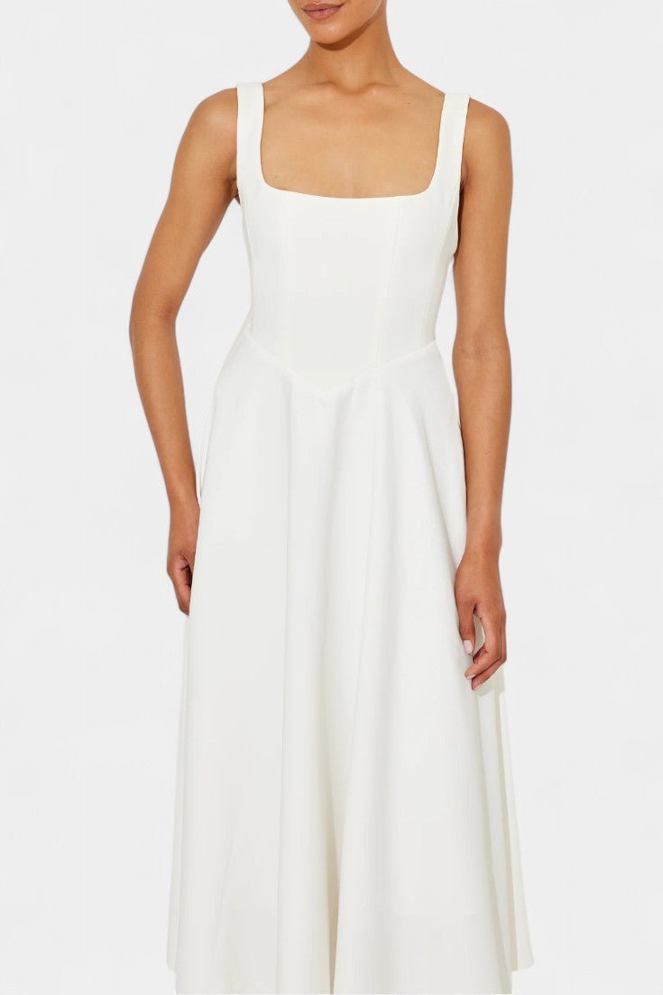 Mary | Sleeveless Fit and Flare A-Line Midi Dress