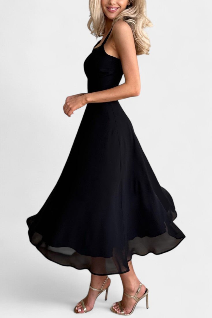 Mary | Sleeveless Fit and Flare A-Line Midi Dress