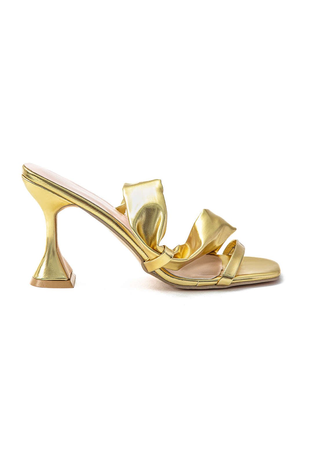 Austell Ruched Square-toe High Heels Sandals