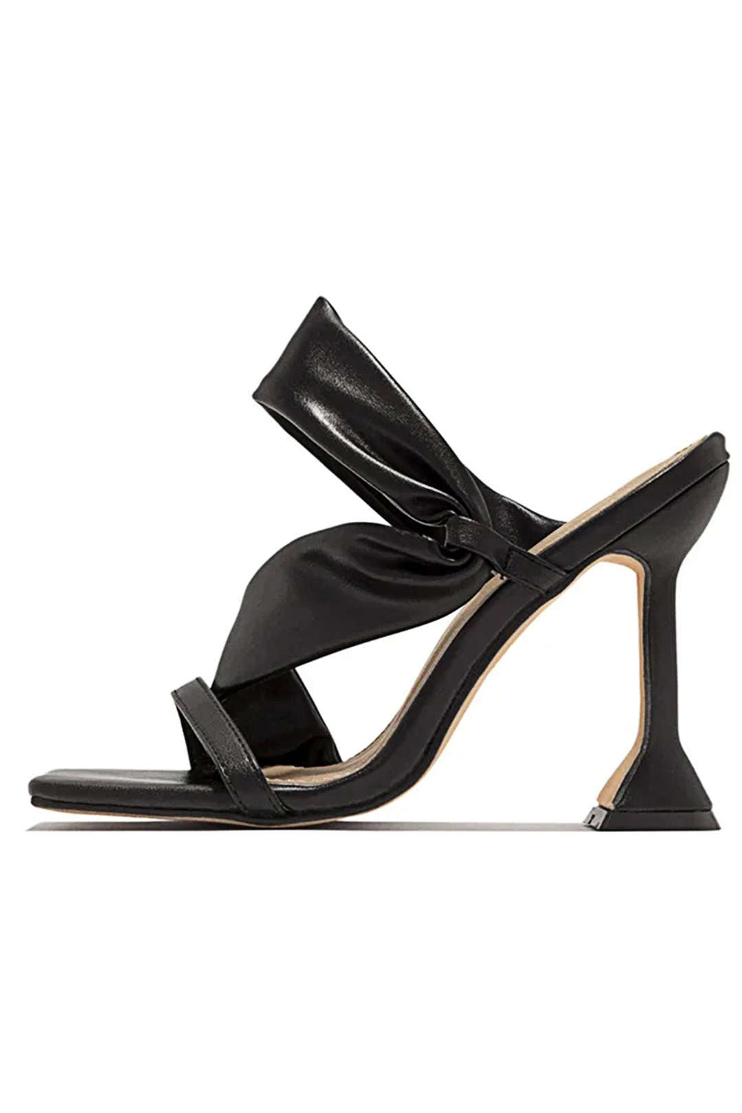 Austell Ruched Square-toe High Heels Sandals
