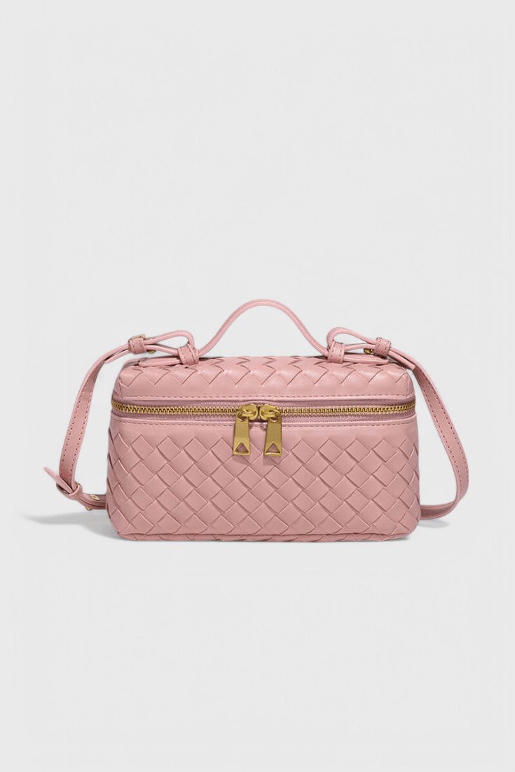 Milla Woven Mini Bag with Gold Hardware