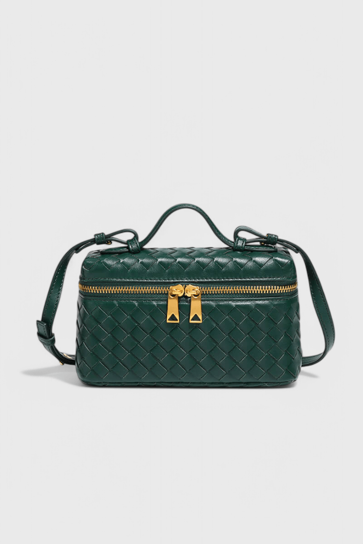 Milla Woven Mini Bag with Gold Hardware