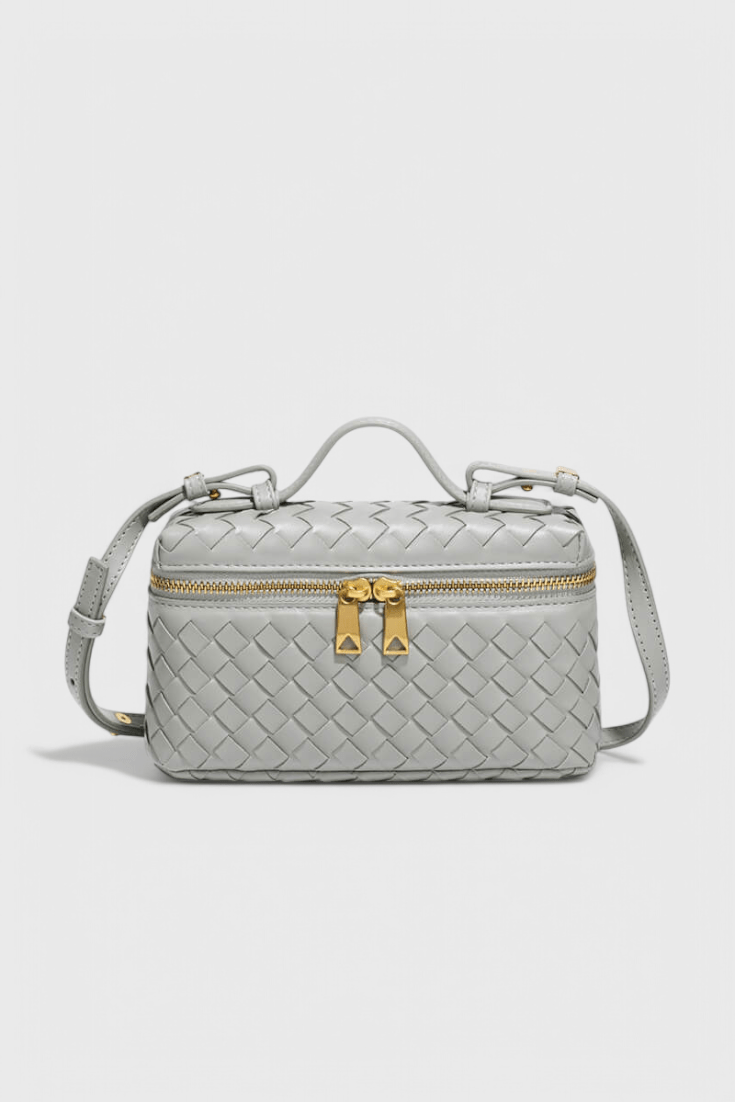 Milla Woven Mini Bag with Gold Hardware