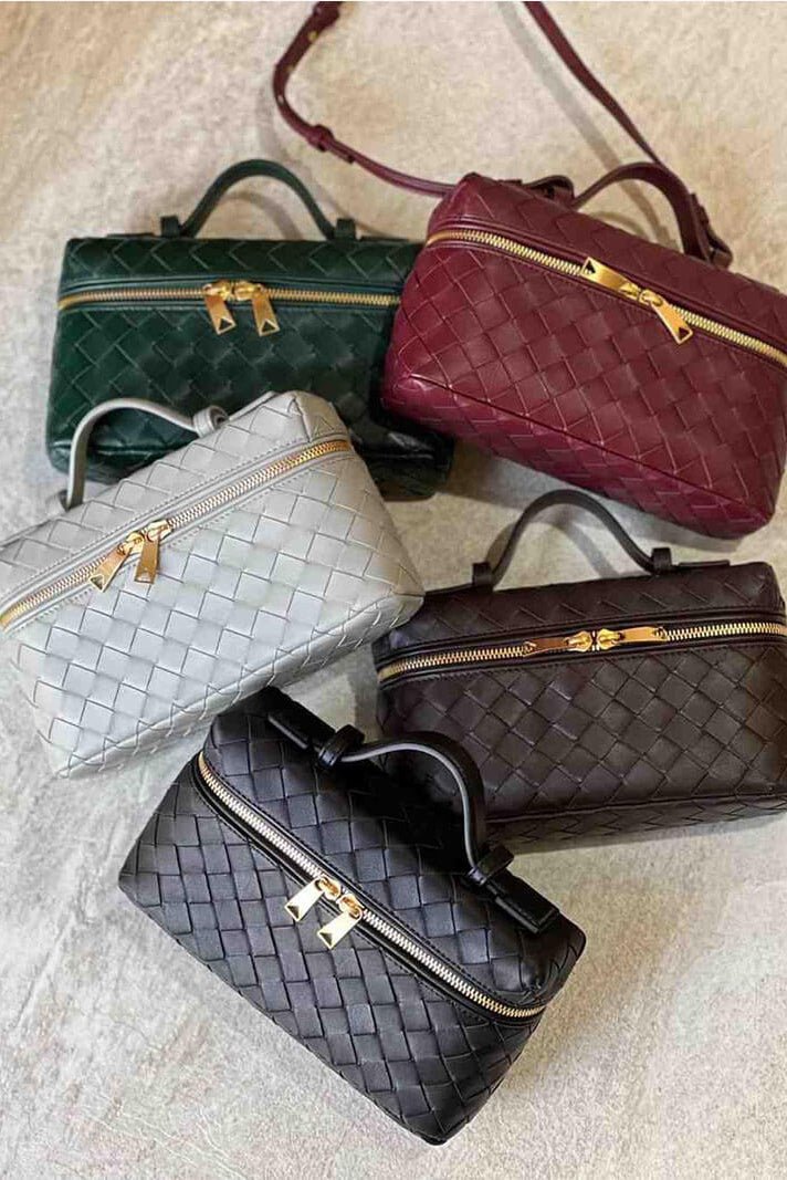 Milla Woven Mini Bag with Gold Hardware