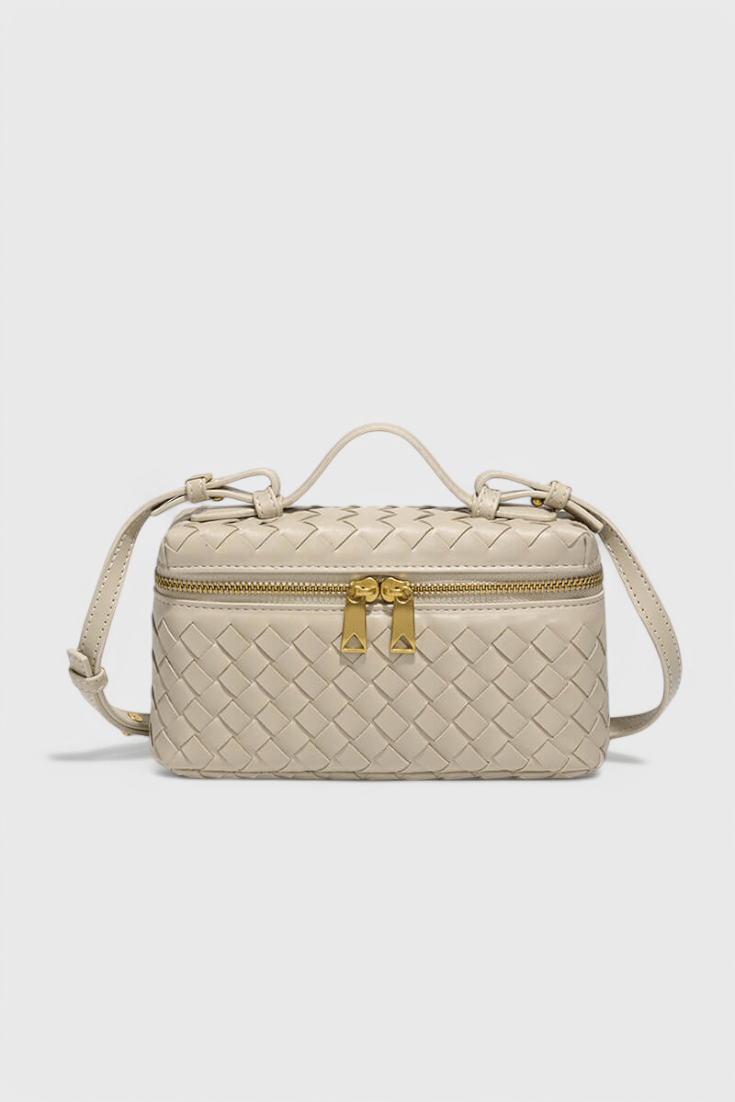 Milla Woven Mini Bag with Gold Hardware
