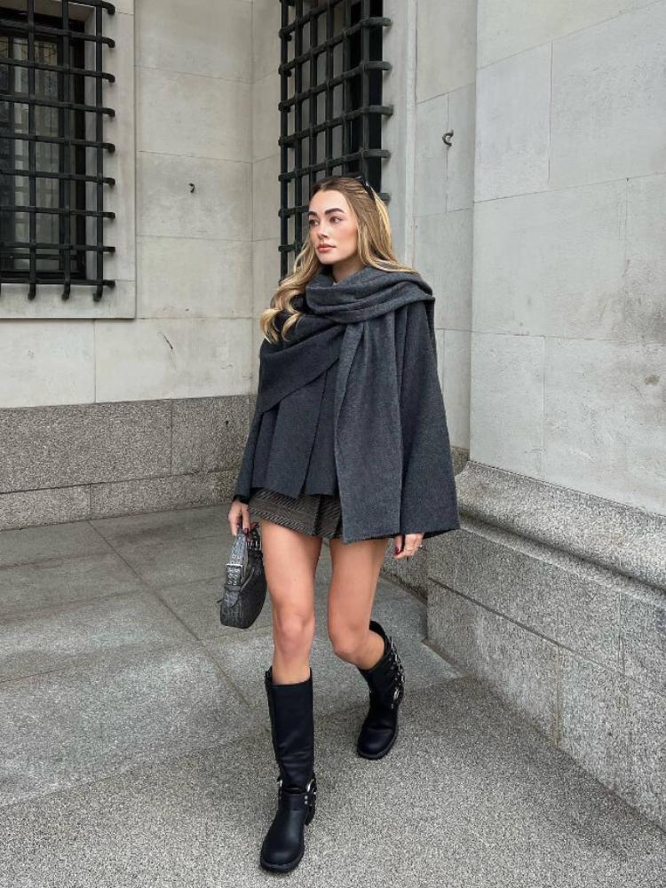 Avie - Stylish Luxury Cape Coat