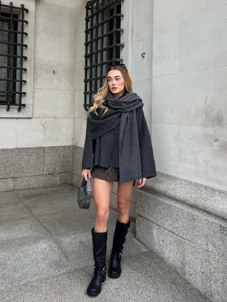 Avie - Stylish Luxury Cape Coat