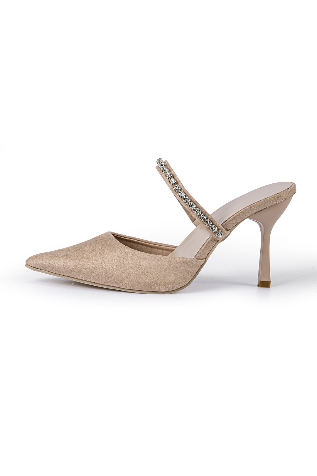 Crystal Pointed-toe Mid-heels