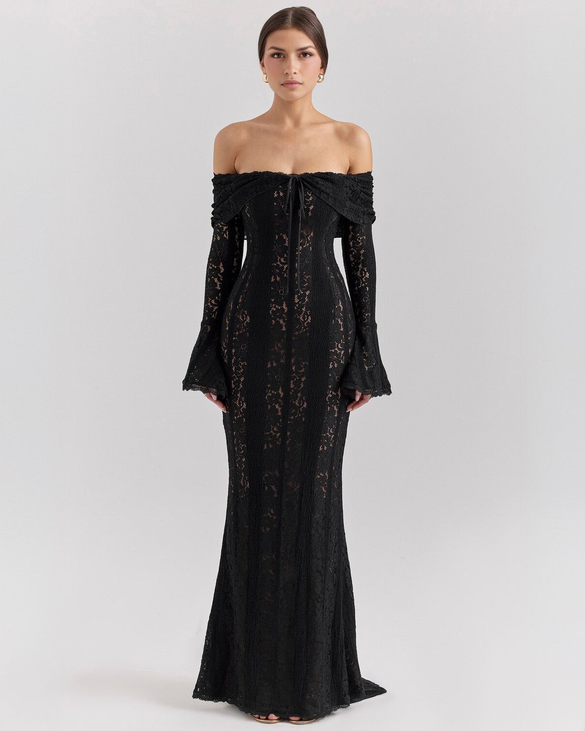 Rosalie | Lace Off-Shoulder Maxi Dress
