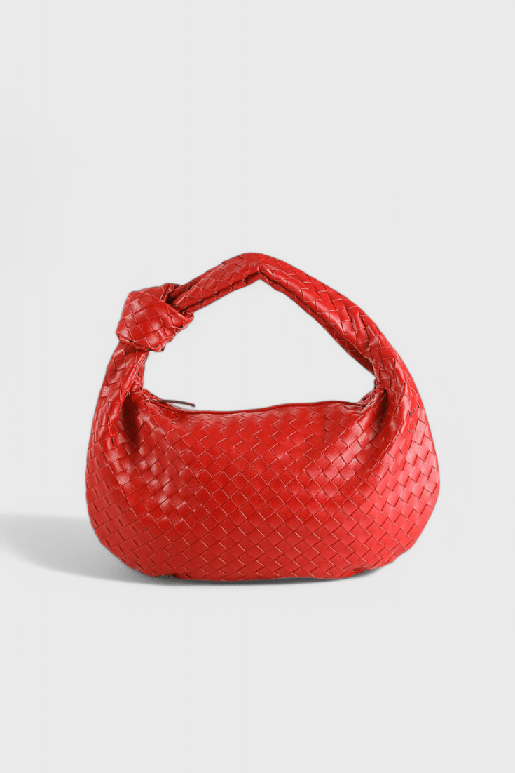 Sage Medium Woven Shoulder Satchel