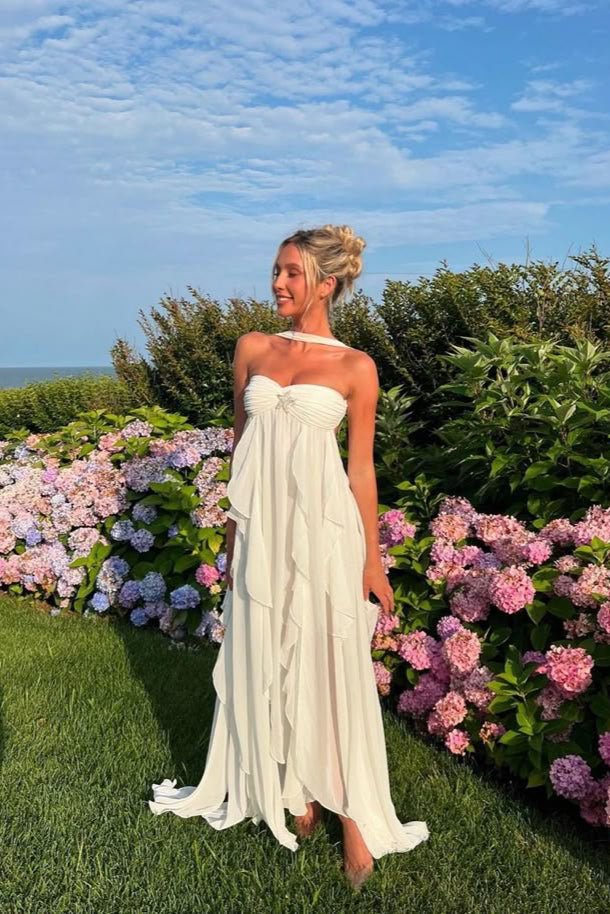 Seraphina | Ruffle Strapless Maxi Dress