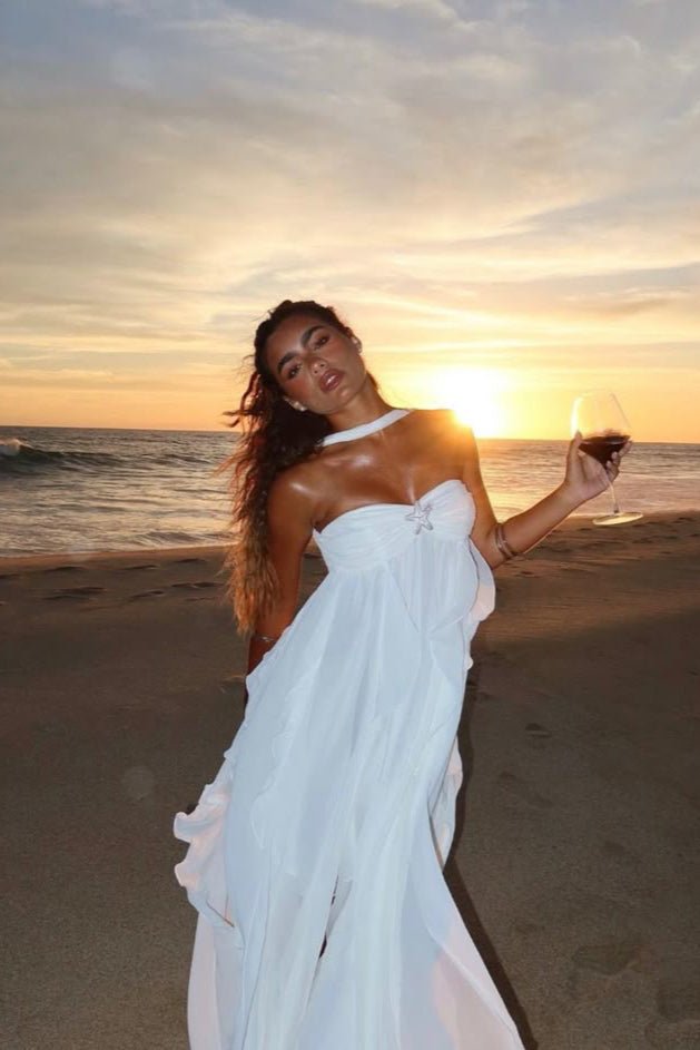 Seraphina | Ruffle Strapless Maxi Dress