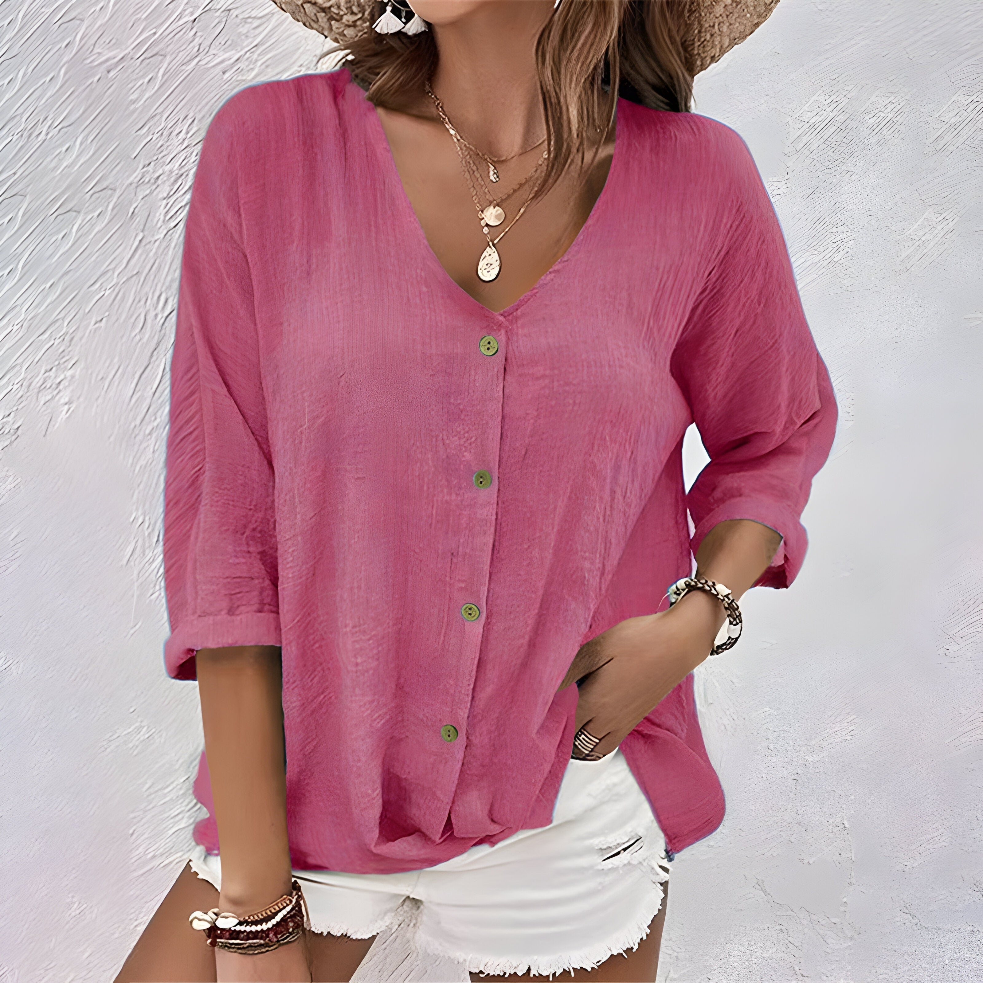 Mercia | Relaxed Button-Up Blouse