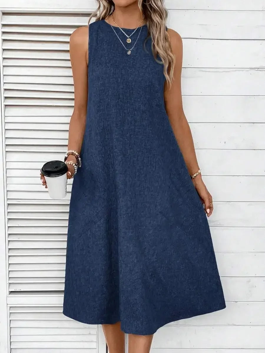 Lena | Relaxed Linen Dress for Spring