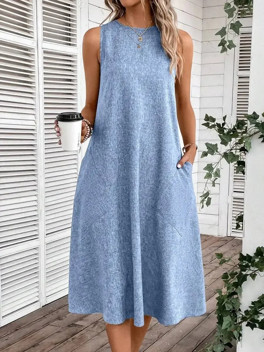 Lena | Relaxed Linen Dress for Spring