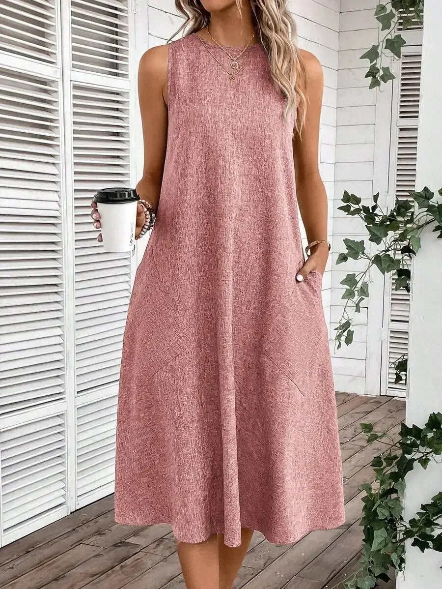 Lena | Relaxed Linen Dress for Spring