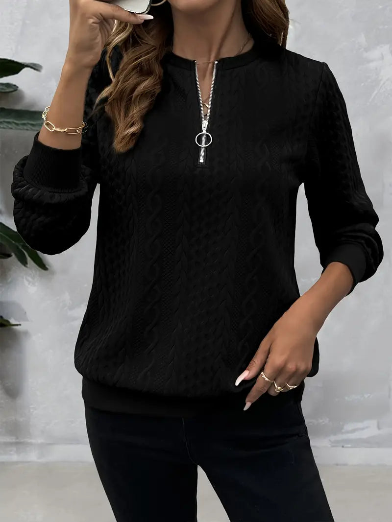 Karmen - Elegant Zip-Up Sweater For Comfort And Style