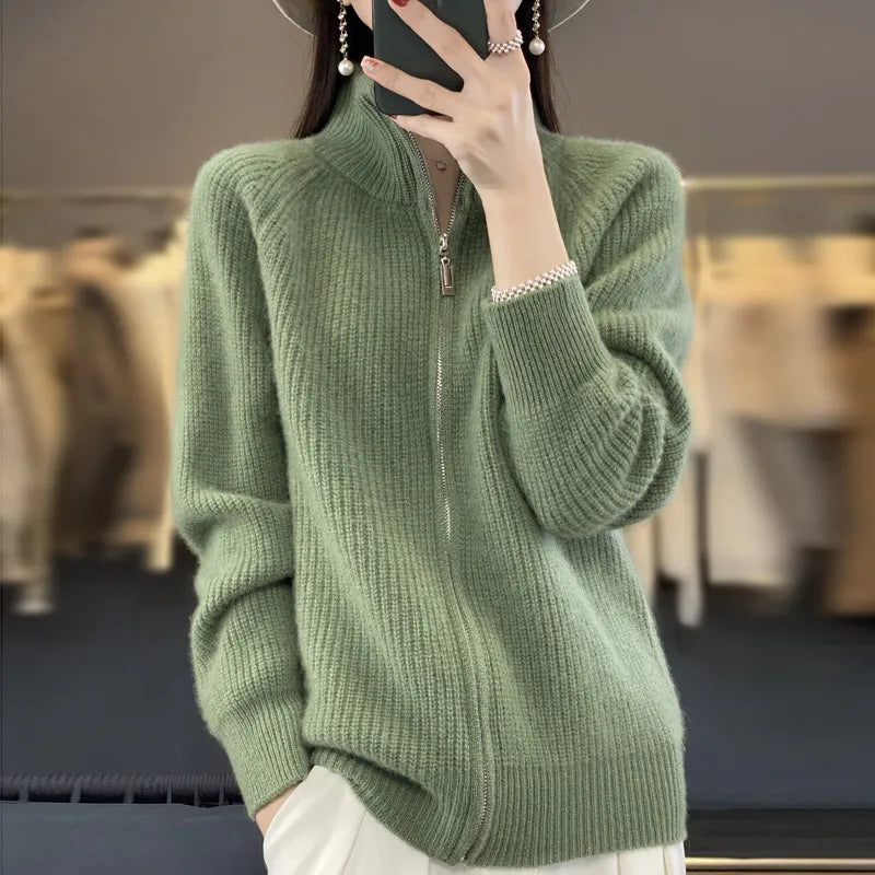 Loro - Cardigan with Zipper