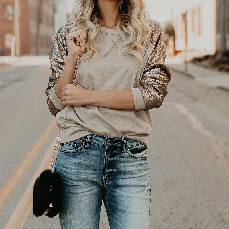 Dazzle Top- Shiny Sequins