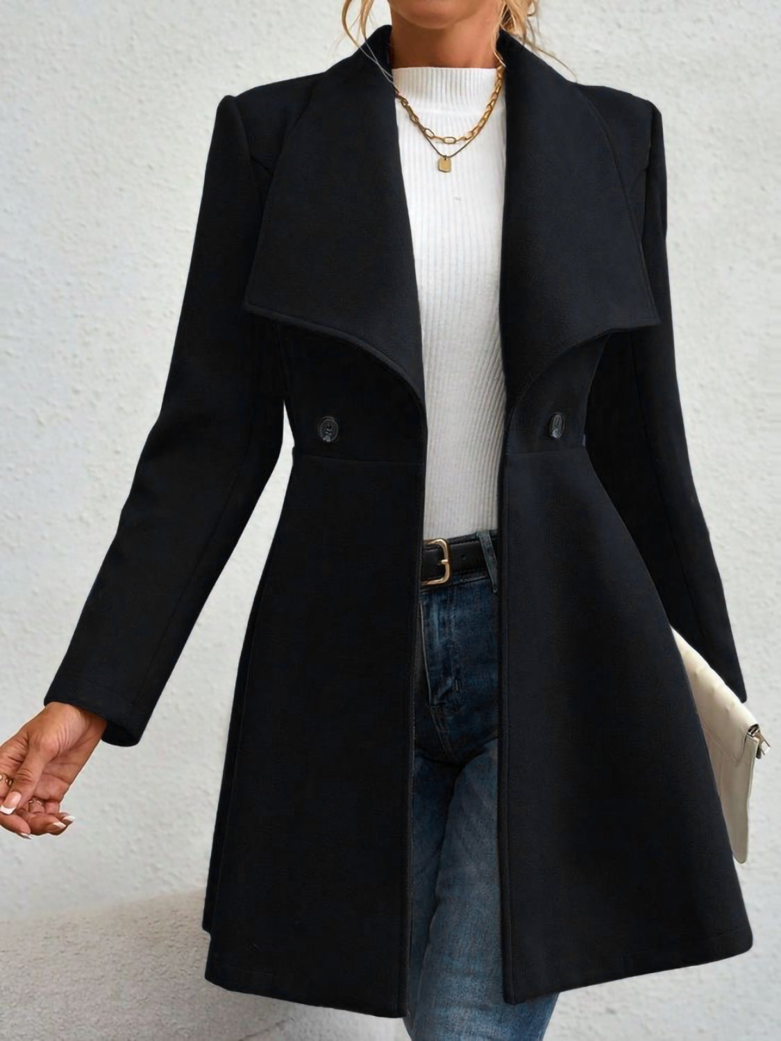 Tina - Elegant Button-Up Coat