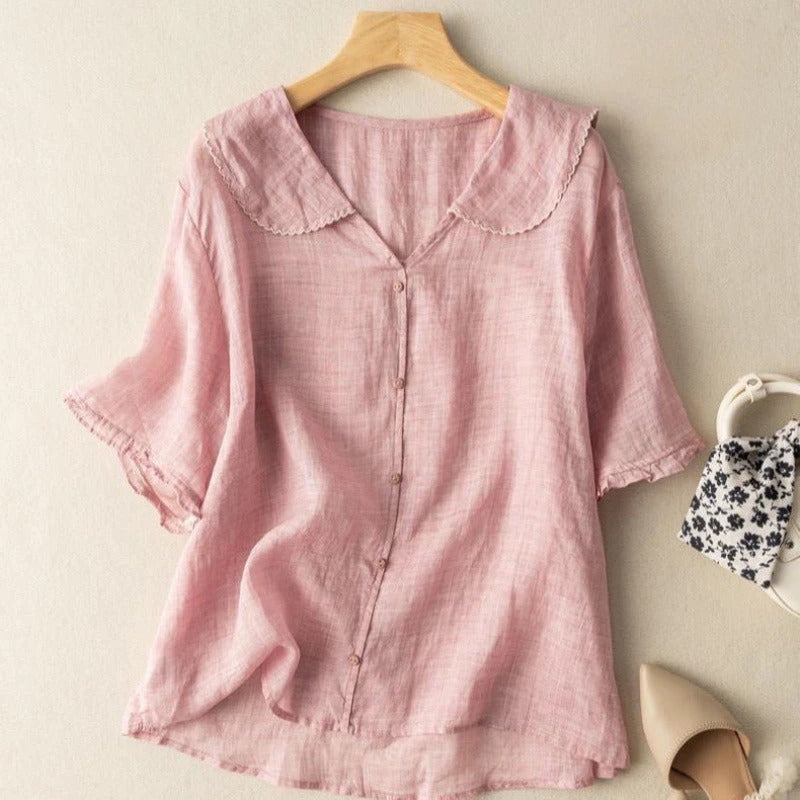 Misti | Vintage Blouse with Button Detail