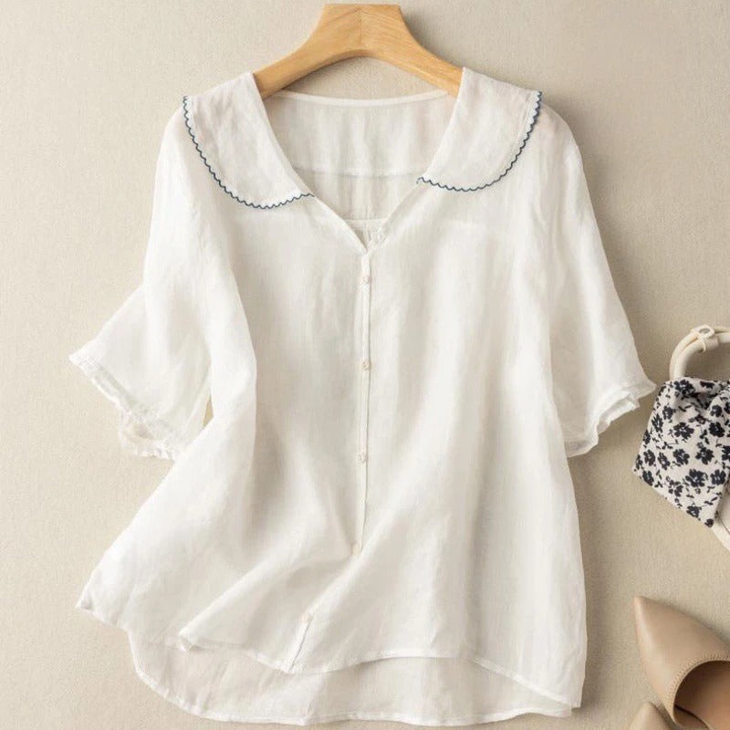 Misti | Vintage Blouse with Button Detail