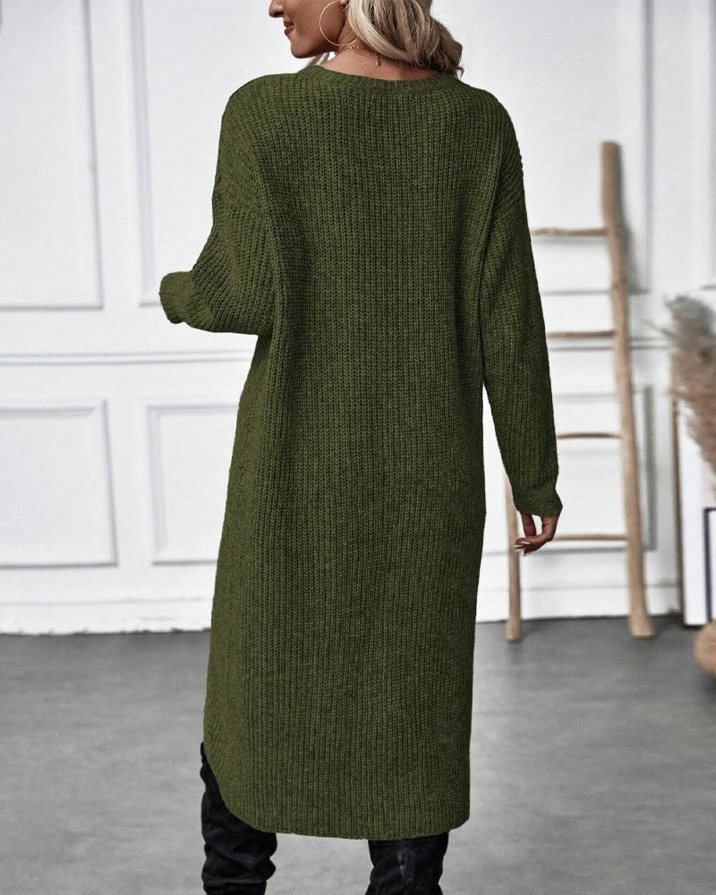 Addison - Comfortable Irregular Style Sweater Dress