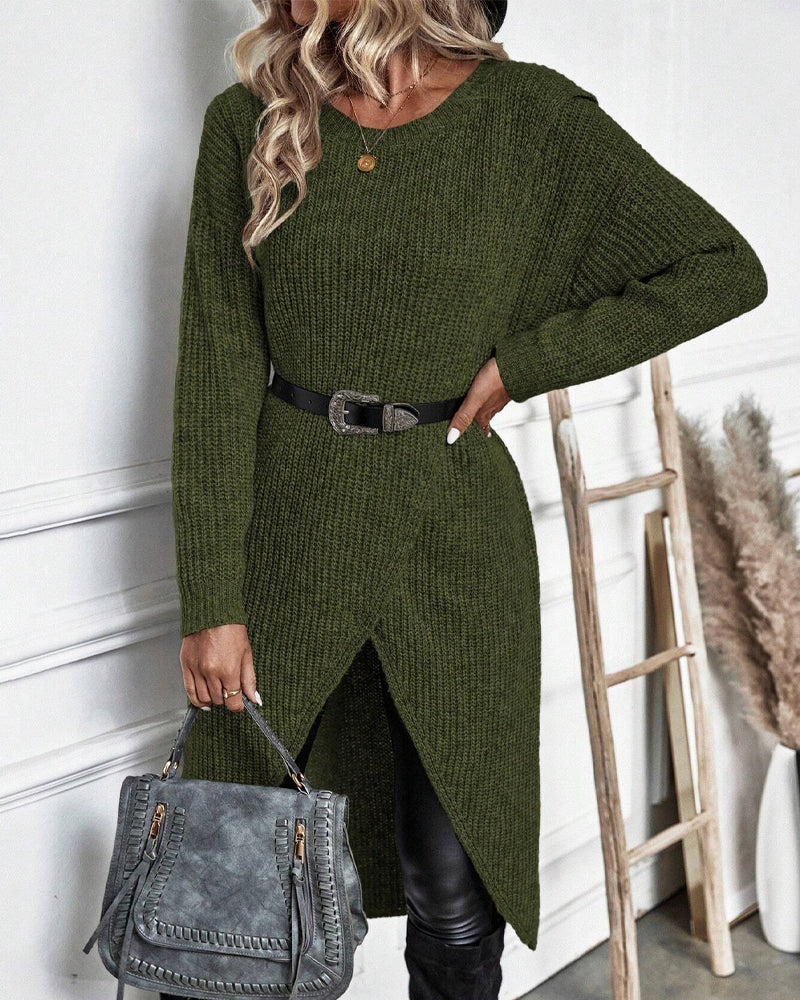 Addison - Comfortable Irregular Style Sweater Dress