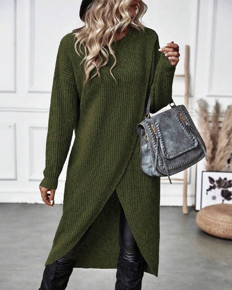 Addison - Comfortable Irregular Style Sweater Dress