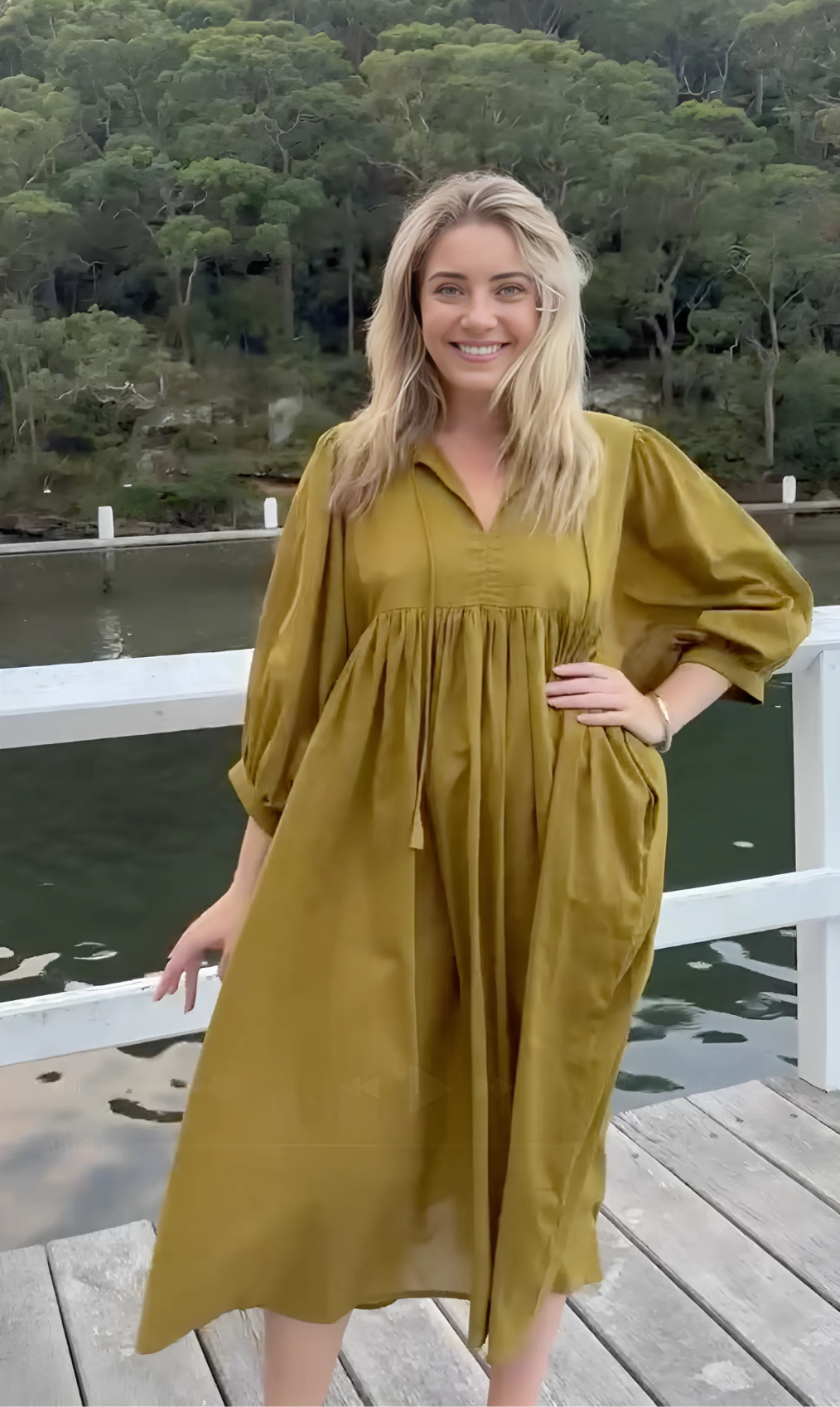 Sarai Midi Dress Pine