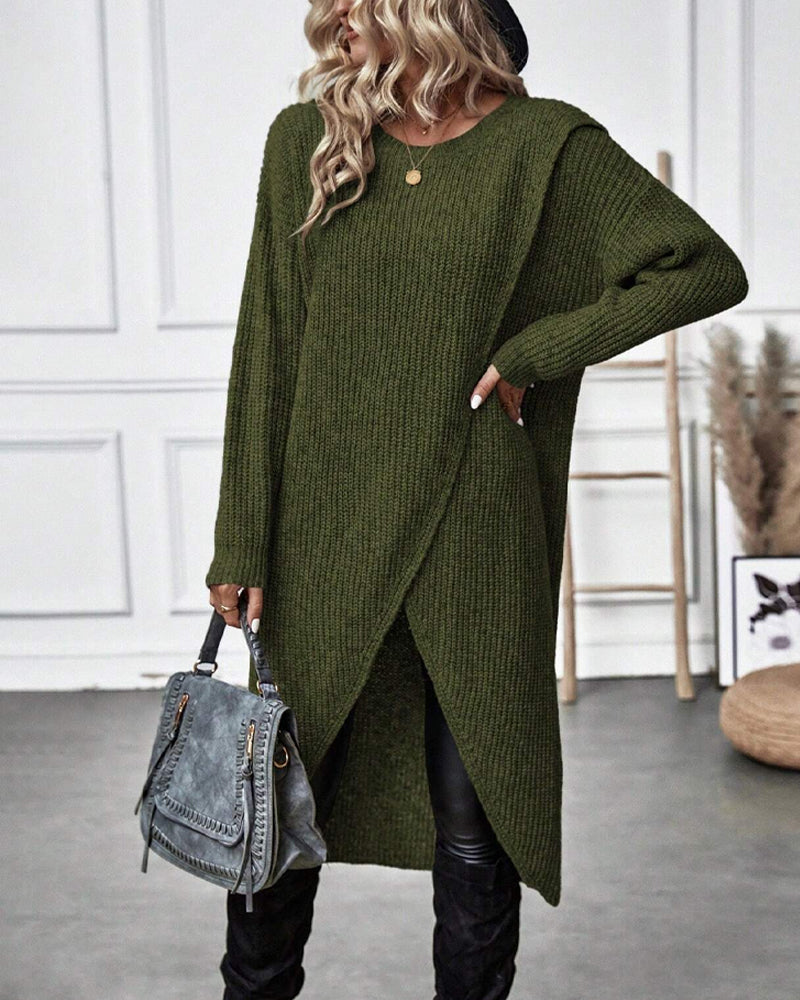 Addison - Comfortable Irregular Style Sweater Dress