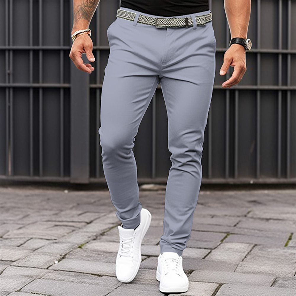 Men's Skinny Jeans - Zip Closure & Modern Design