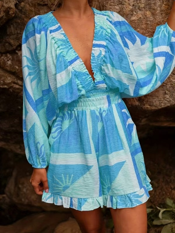Flowy Floral Patterned Comfortable Fit Set