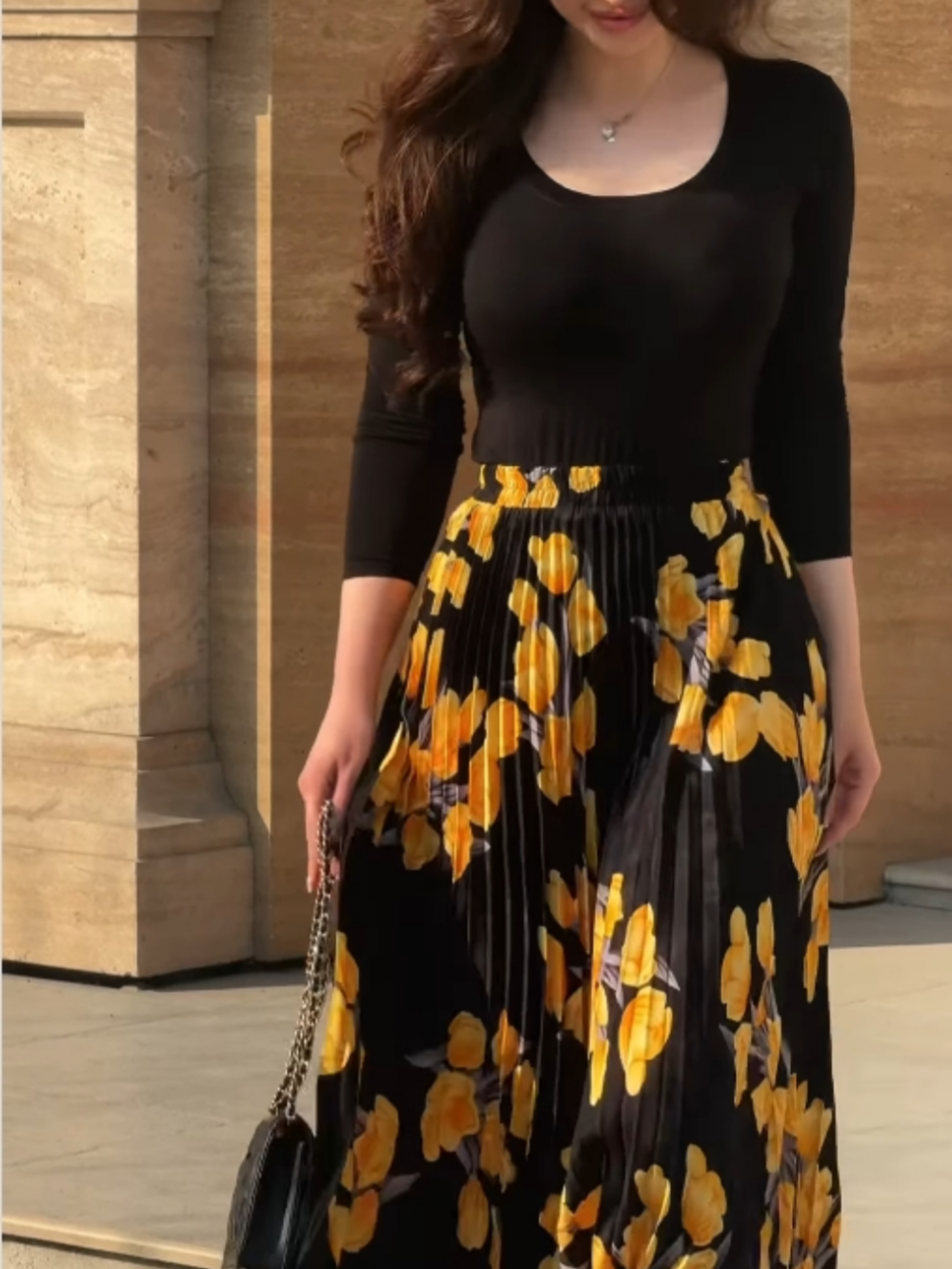 Marisol pleated skirt + top set