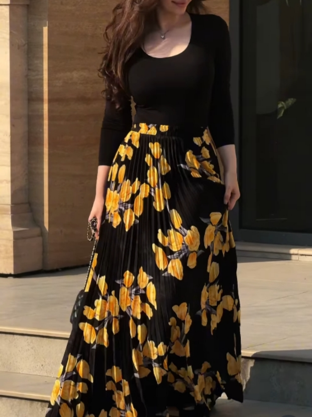 Marisol pleated skirt + top set