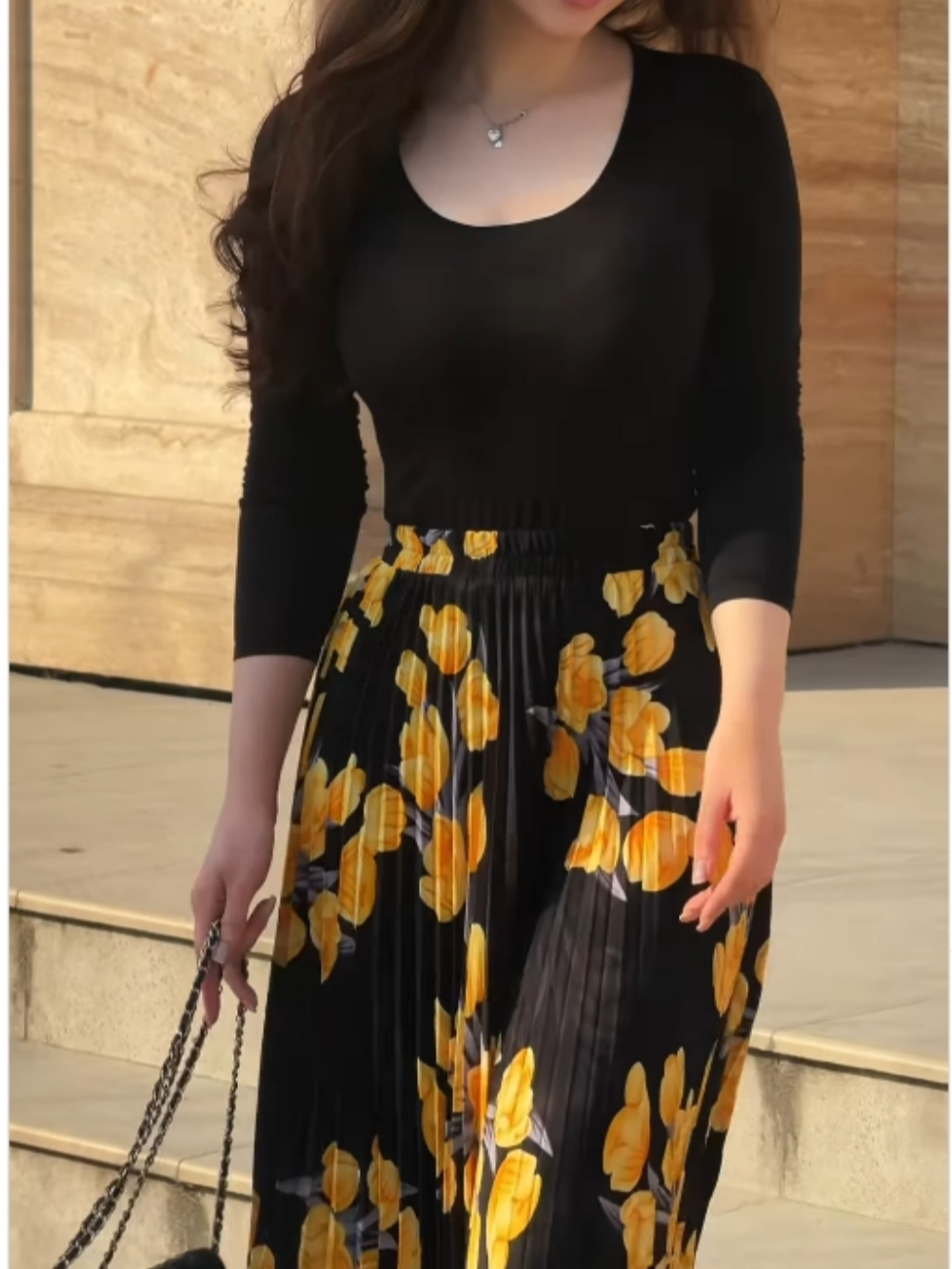 Marisol pleated skirt + top set