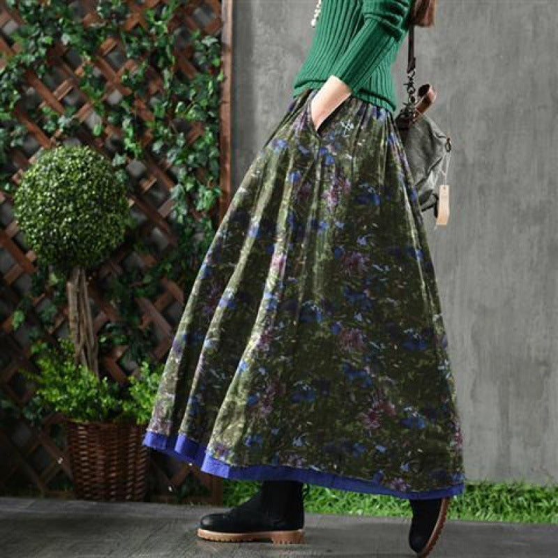 Rada - Maxi skirt with elegant and fresh floral print