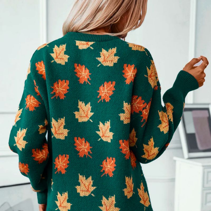 Fall - Comfortable Leaf Style Sweater
