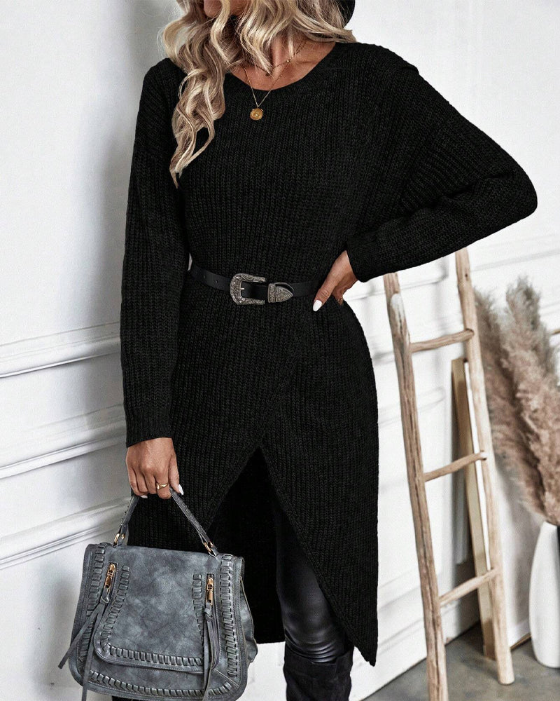 Addison - Comfortable Irregular Style Sweater Dress