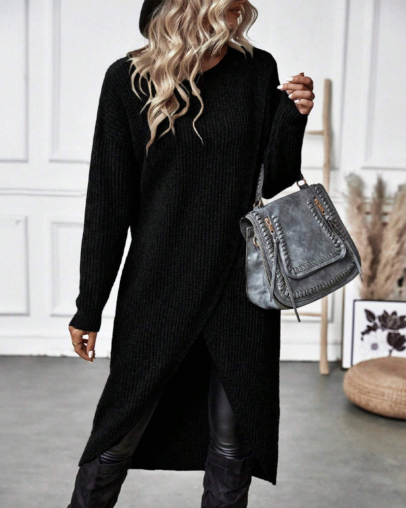 Addison - Comfortable Irregular Style Sweater Dress