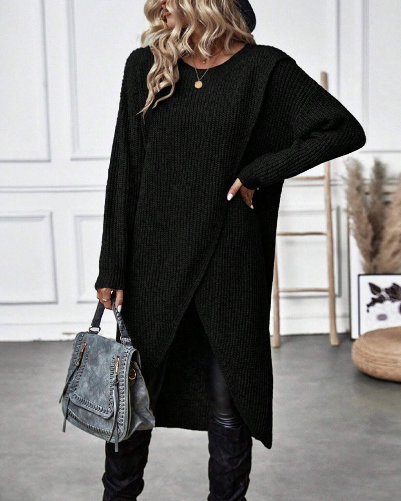 Addison - Comfortable Irregular Style Sweater Dress