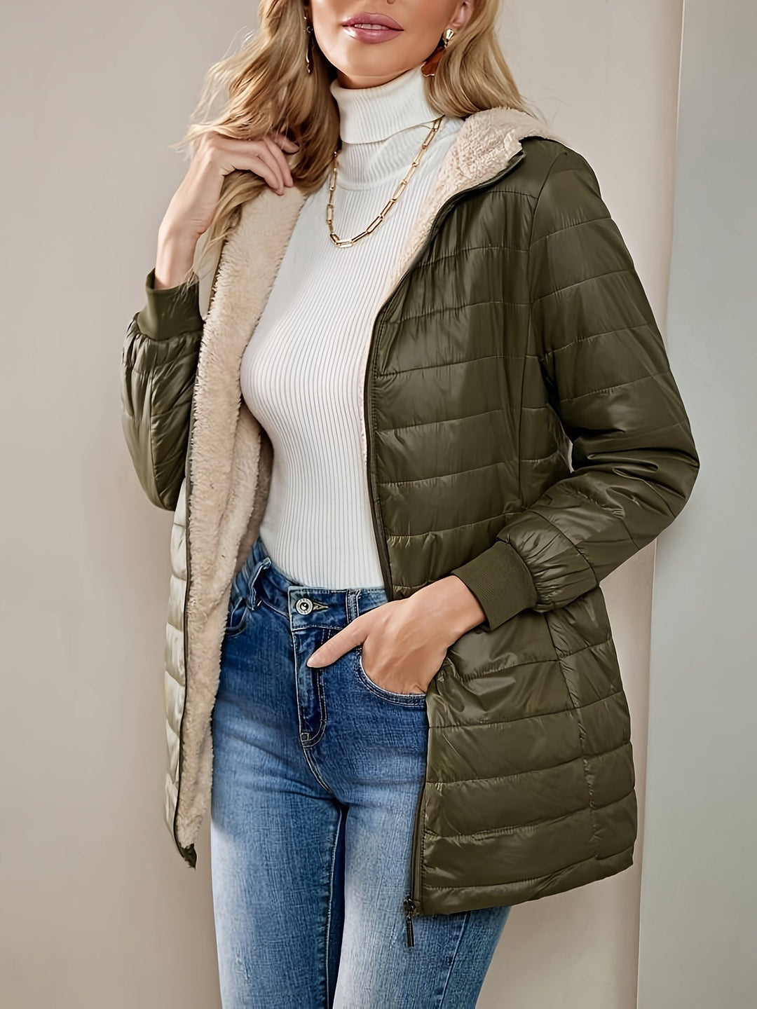 Alyssa - Comfortable Casual Thermal Long Jacket