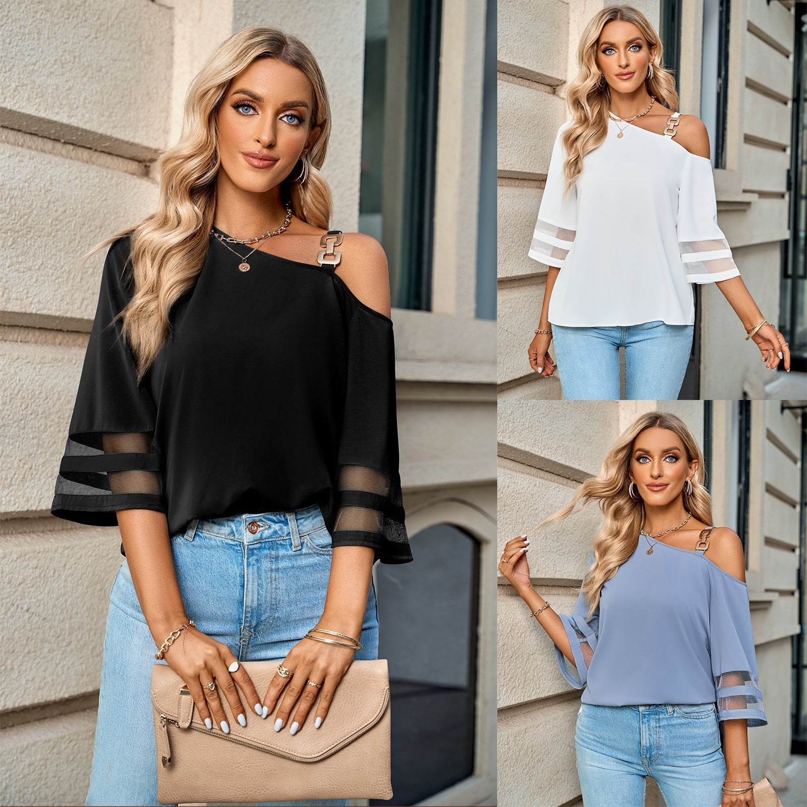 Off-the-Shoulder Top - Casual and Feminine Style for Spring