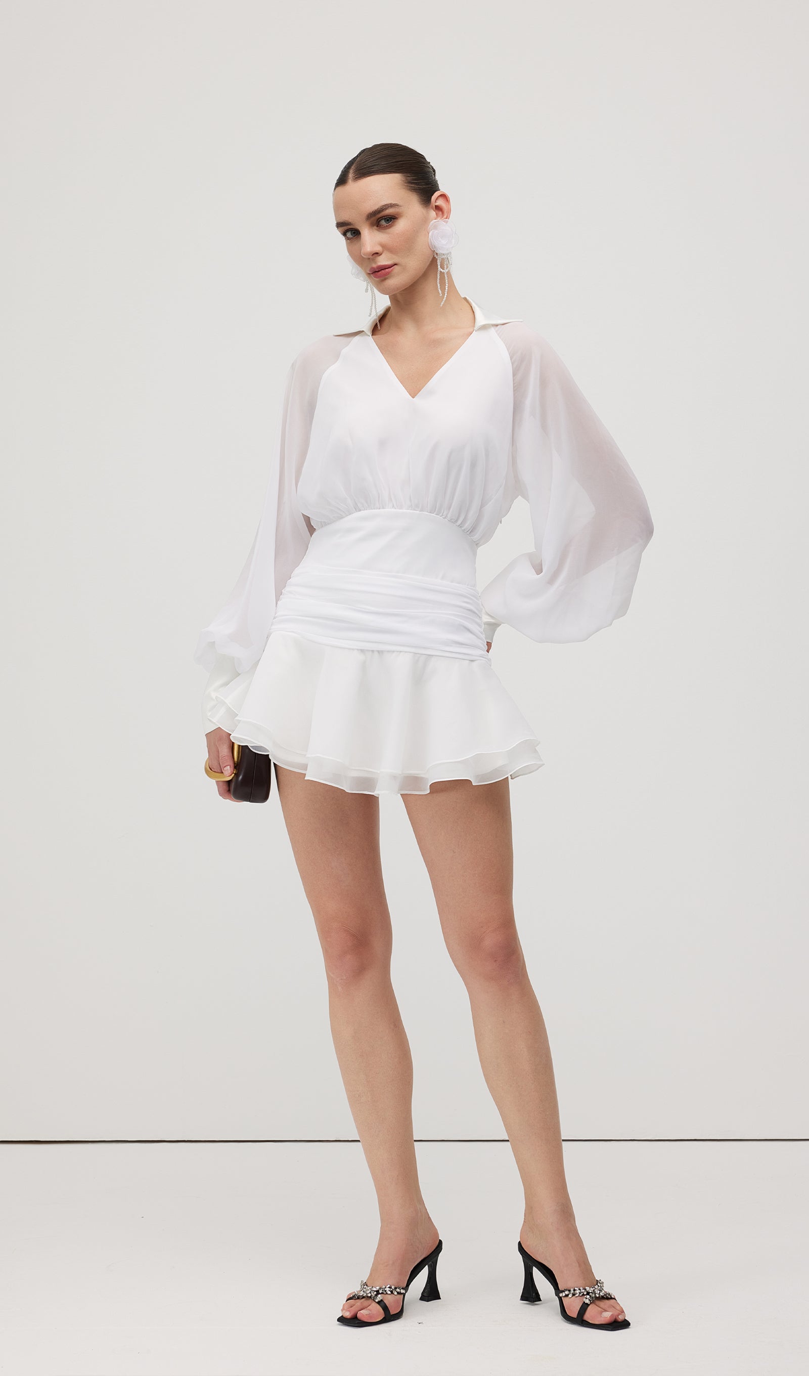 Bella Lantern Sleeve Mini Dress