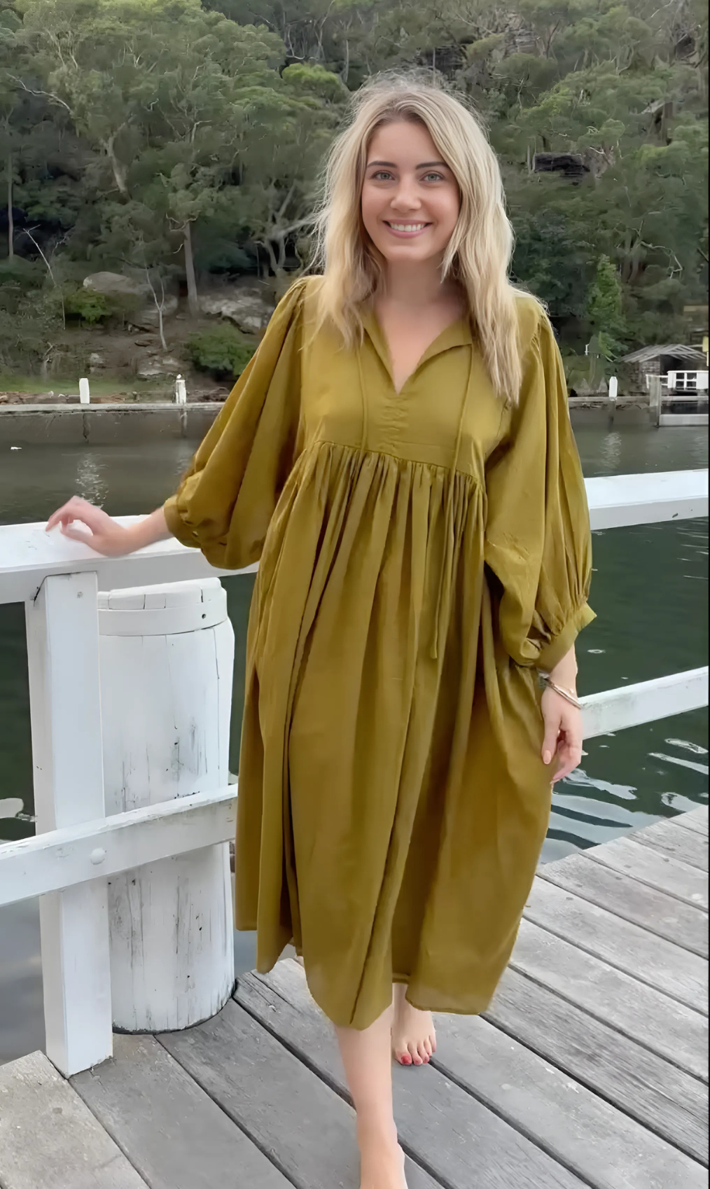 Sarai Midi Dress Pine