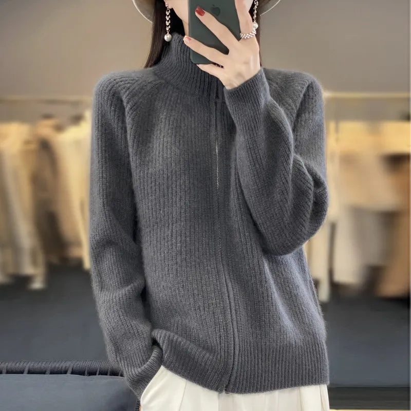 Loro - Cardigan with Zipper