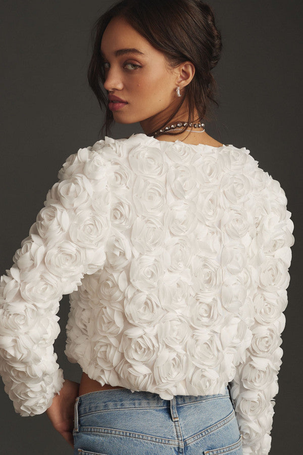 Scarletta - Elegant Floral Jacquard Jacket