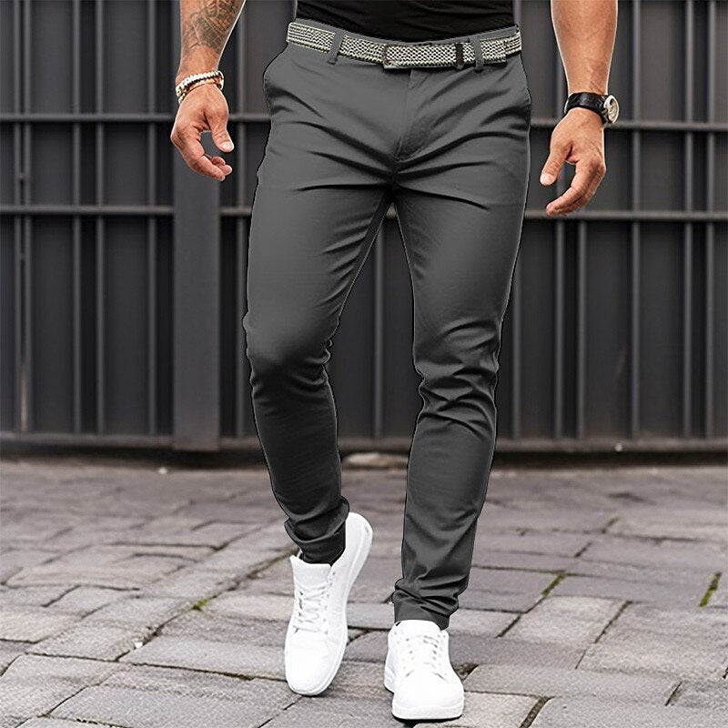 Men's Skinny Jeans - Zip Closure & Modern Design