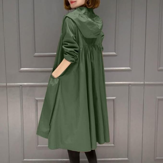 Cerri - Comfortable Hooded Trench Coat